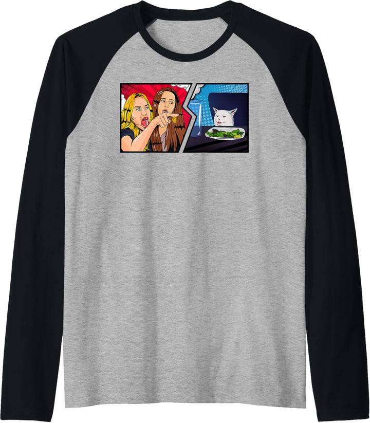 Frau schreit Katze Meme an Raglan