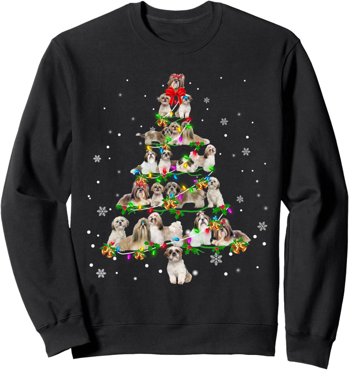 Shih Tzu Christmas Tree X-Mas Gift Sweatshirt