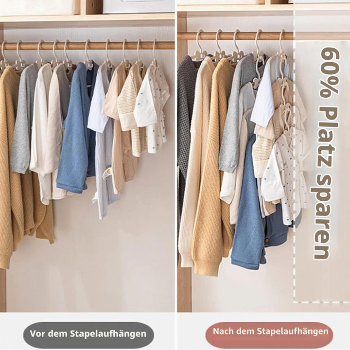 Kleiderbügel Kinder，20 Stück 29-37CM Mitwachsende Kinderkleiderbügel Stapelbare Baby Kleiderbügel mi