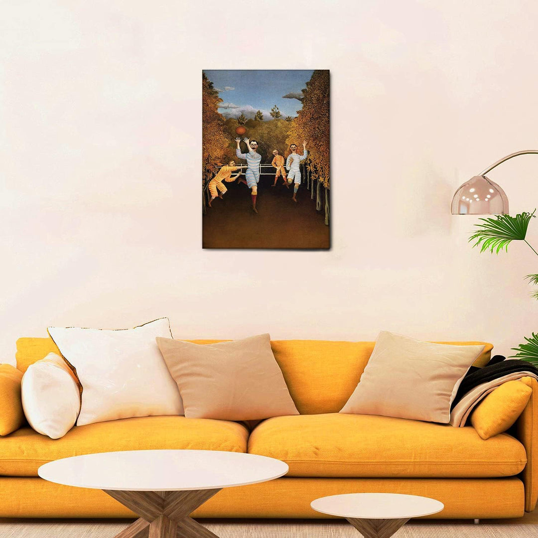 Giallobus - Gemälde - Henri Rousseau - Die Fussballspieler - Leinwand - 50x70 - Bereit zum Aufhängen