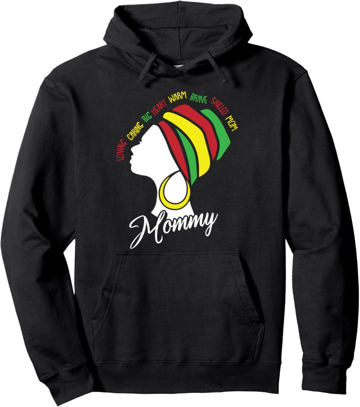 Schwarz Mama Afro Natürliches Haar Melanin Stolz Mama Mama Pullover Hoodie
