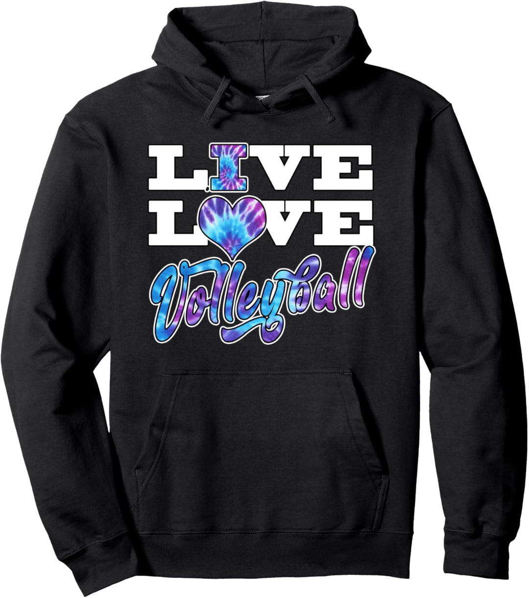 Volleyballkrawatte Farbstoff Lila Blau Teenagergeschenk Live Pullover Hoodie