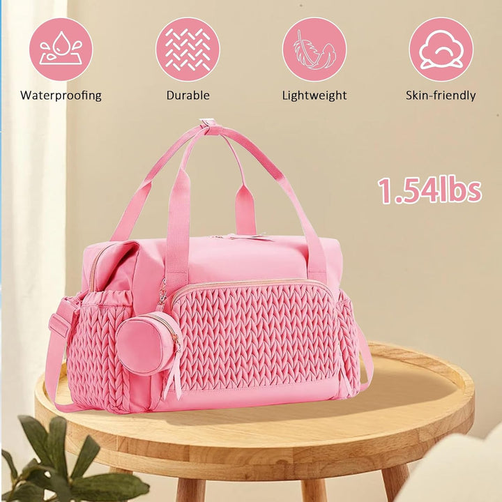 Multifunktionale Wickeltasche Gross, Mommy Bag Schultertasche mit Schnulleretui, Wasserdichte Baby W