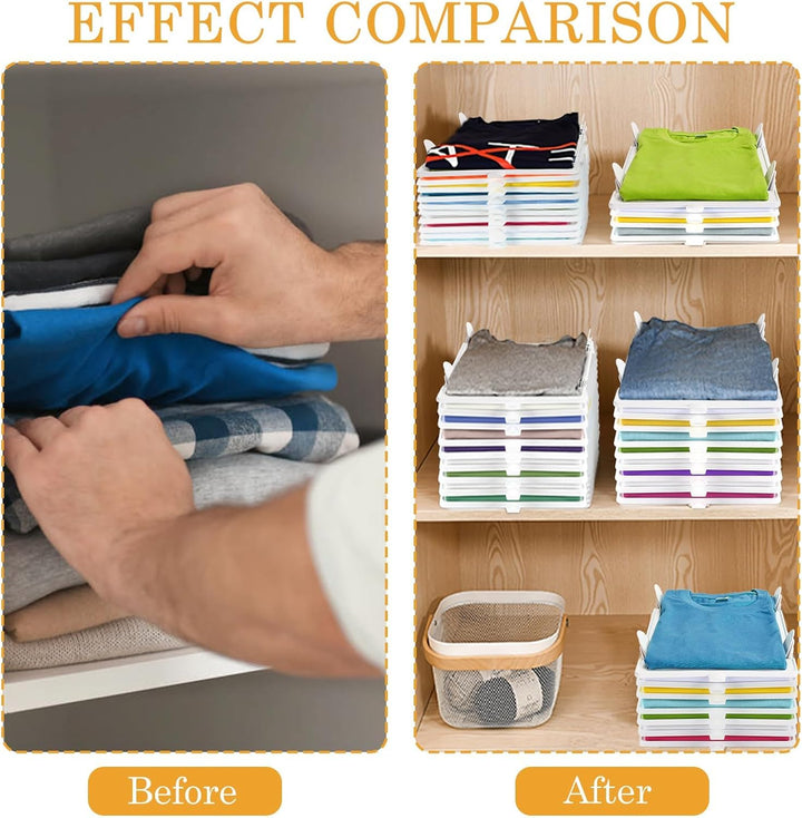 BoxLegend T-Shirt Organizer Stapelbar, Closet Organizer, Erwachsene und Kinder Kleiderschrank Organi