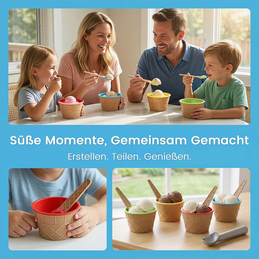 Eismaschine Eiskaltes Set mit 4 Behältern, 4 Eistassen & 1 Schaufel | Ninja Creami BehäLter Creami S