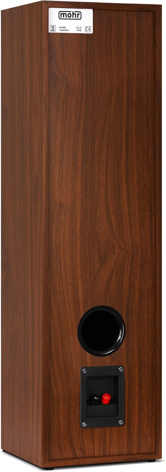 mohr 1 Paar Standlautsprecher SL10 Nussbaum, Lautsprecherboxen, HiFi Klang zum günstigen Preis, Nuss