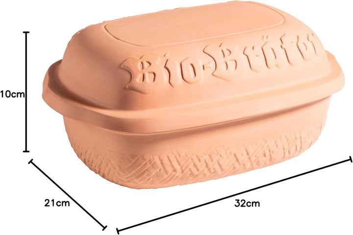 MÄSER 934115 Bio-Bräter Tontopf mit Deckel, fasst ca. 4,5 L, Keramik Topf für schonendes, fettfreies