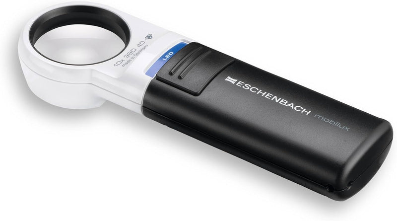 Eschenbach Optik Lupe Handlupe mit LED-Beleuchtung mobiluxLED Vergrösserung: 10x Linsengrösse: (Ø) 3