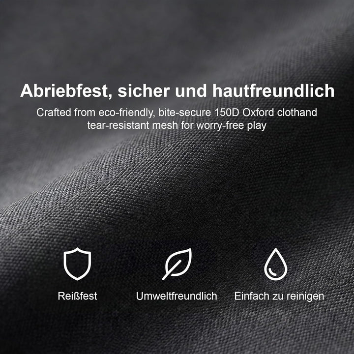 Laufstall Baby Robustes Laufgitter Playpen,Baby Gitter mit 4 Reissverschlusstür &amp; Starker Saugnapf |