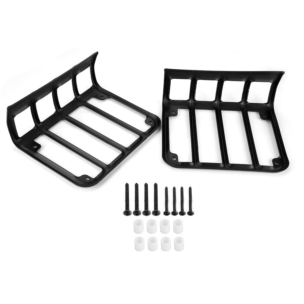 Yctze 1 Paar Rücklicht Lampenabdeckung, Aluminiumlegierung Rücklichter Guard Protector für JK Wrangl