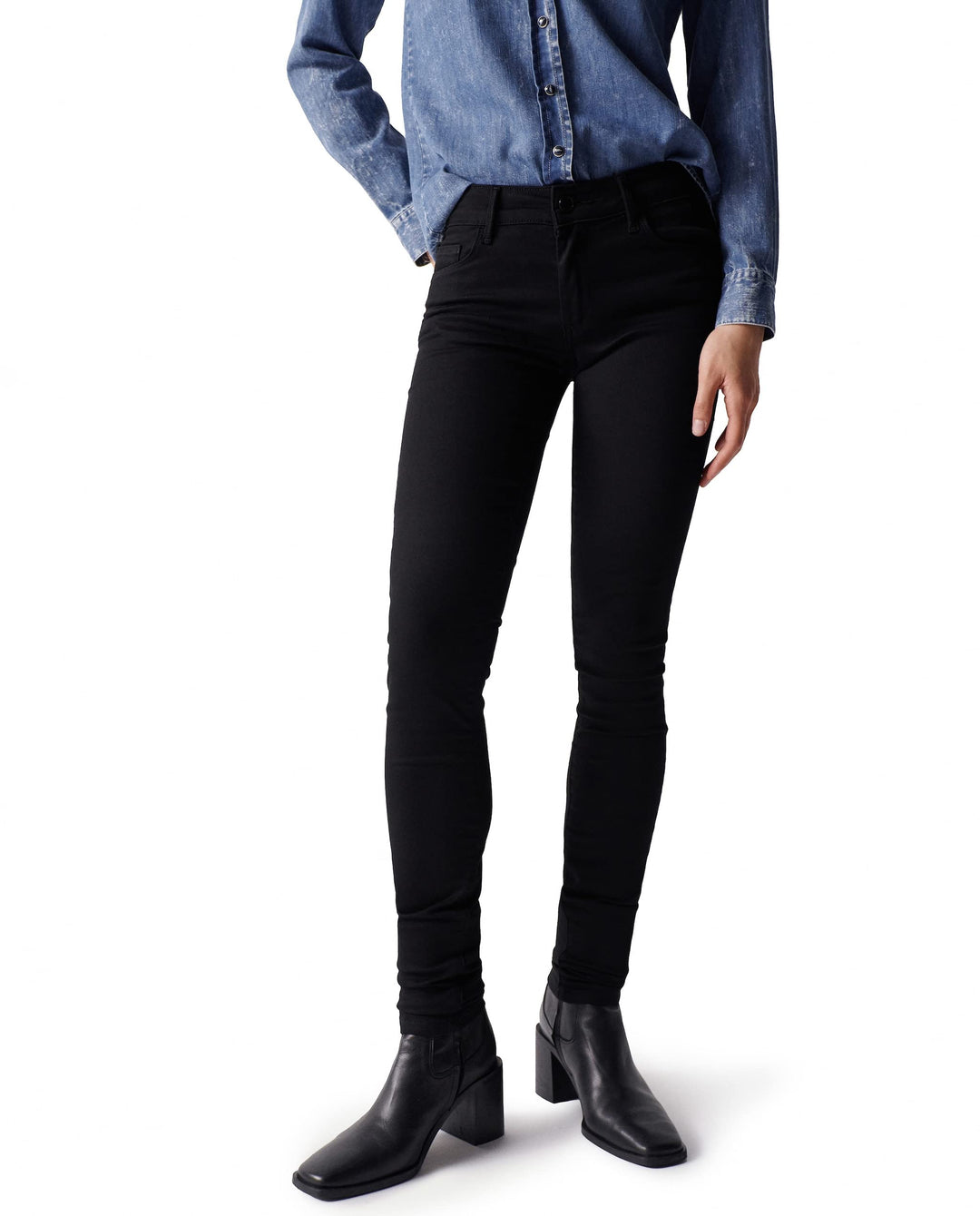 Salsa Jeans Wonder Push UP, Skinny, True Black 27 Schwarz, 27 Schwarz