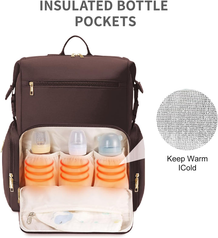 CEI-CEI Neopren Wickelrucksack Grosse Wickeltasche für Neugeborene, wasserdichter Reise-Rucksack für