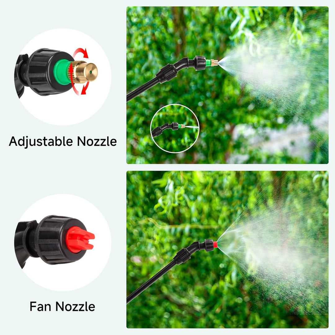 Säurebeständiger Sprühstab mit 4 Arten von Düsen, Ersatz-Sprühstab mit 1/4 Zoll und 3/8 Zoll Messing