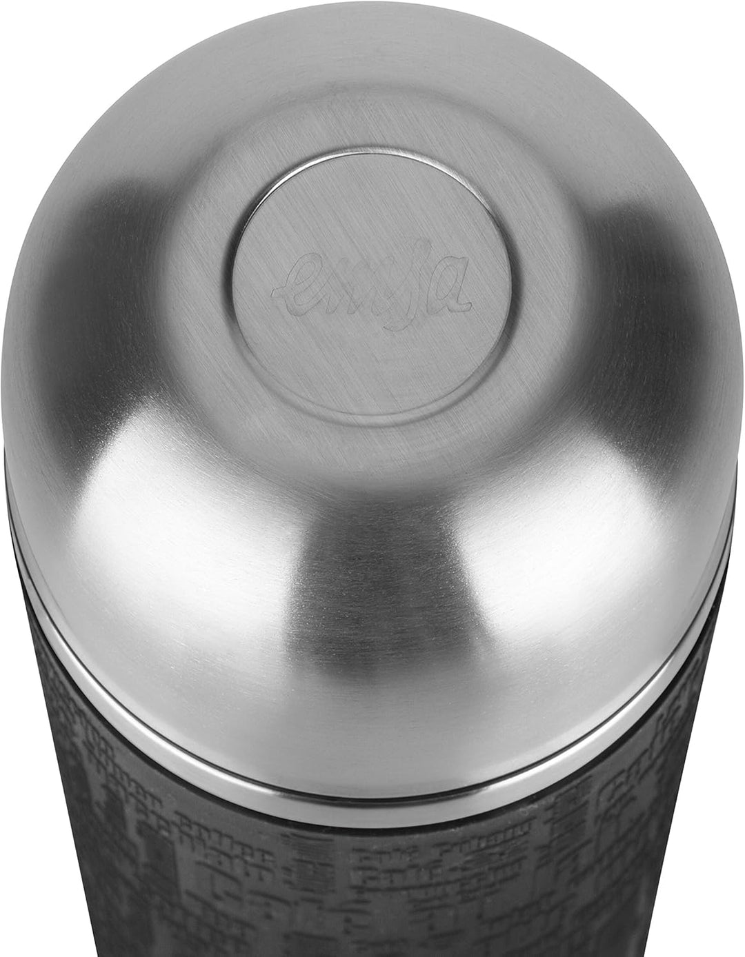 Emsa Senator Sleeve | Schwarz | 0,5 L Thermo-/Isolierflaschen | Edelstahl, 8 x 8 x 24 cm | Hält 4h h