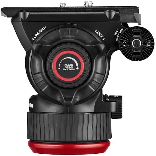 Manfrotto 504X Fluid-Videokopf mit 536 Carbon-Einbeinstativ, Stativ und Videokopf-Kit aus Premium-Ko