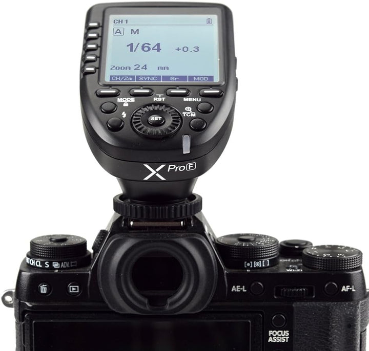 Godox Xpro-F TTL Drahtloser Blitzauslöser ， 2.4G 1 / 8000s HSS TTL Konvertierungshandbuch TCM-Funkti