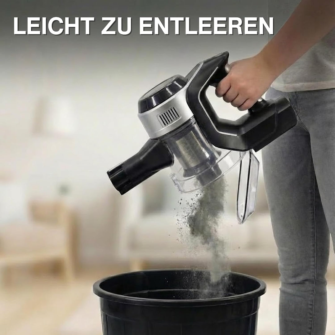 Powell Akku Staubsauger Kabellos, 15000Pa, 140W, 30 Min, 1,2 L, 2-in-1 Stabstaubsauger mit Flex-Rohr
