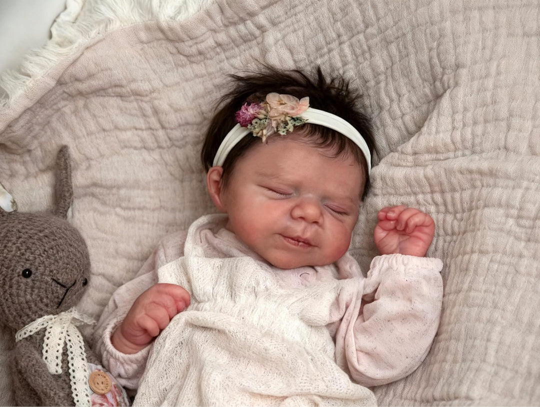 Zero pam Reborn Baby Vollsilikon Lebensecht-48CM Silikon Baby Mädchen, Babypuppen Wie Echt, Reborn P