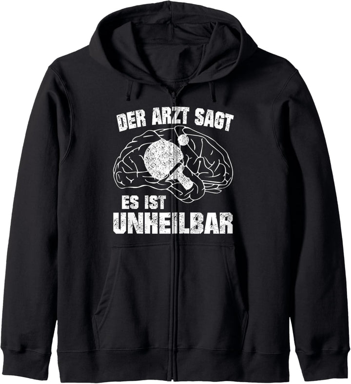 Lustige Tischtennis Fun Geschenkidee für Tischtennisspieler Kapuzenjacke