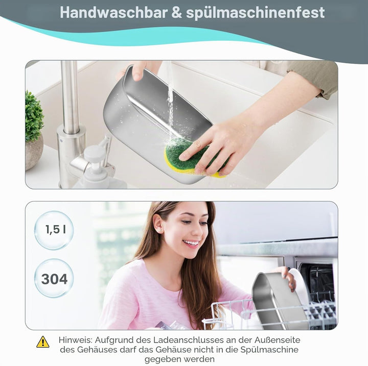 Elektrische Lunchbox 1,5L, 60W Essensbox Warmes Mittagessen, 12V/24V/220V Beheizbare Speisenwärmer m