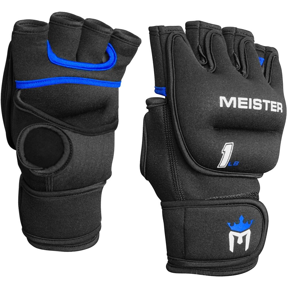 Meister Elite Gewichtshandschuhe aus Neopren, für Cardio und schwere Hände, 0,5 kg, 2 Stück schwarz
