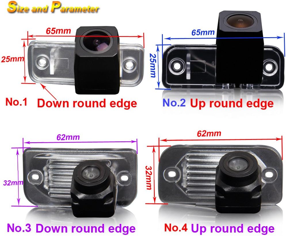Einparkhilfe,Kamera für Nummerschildbeleuchtung,Kennzeichenbeleuchtung Farb Rückfahrkamera für Merce