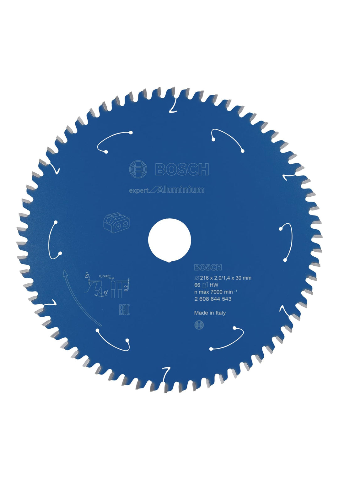 Bosch Professional 1x Kreissägeblatt Expert for Aluminium (Aluminium, Sägeblatt Ø 216 x 30 x 2 mm, 6