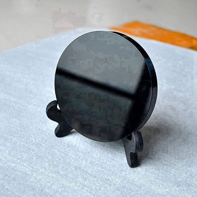 Iegefirm Obsidian mit StäNder Feng Shui Natural Crystal Haus Dekoration Sammeln Von Reichtum und Ger