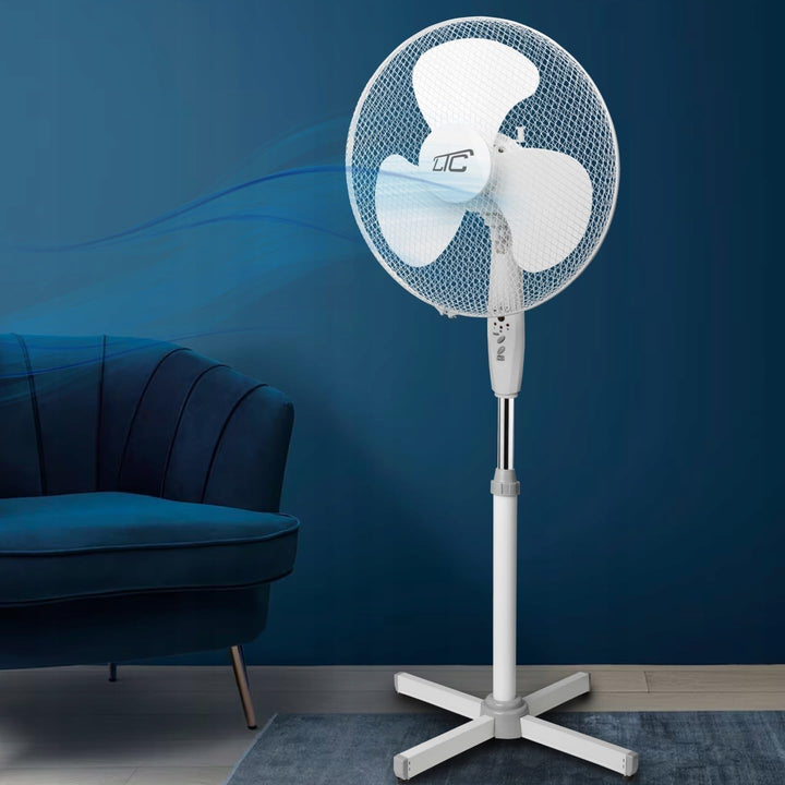 LTC Standventilator 50W mit Fernbedienung – Leistungsstarker Bodenventilator, Oszillierend, 3 Geschw