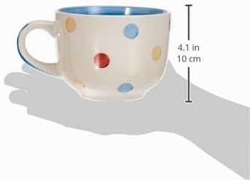 Excelsa Pois Set aus 6 Jumbo-Tassen, Keramik, 500ml, Jumbo-Tassen