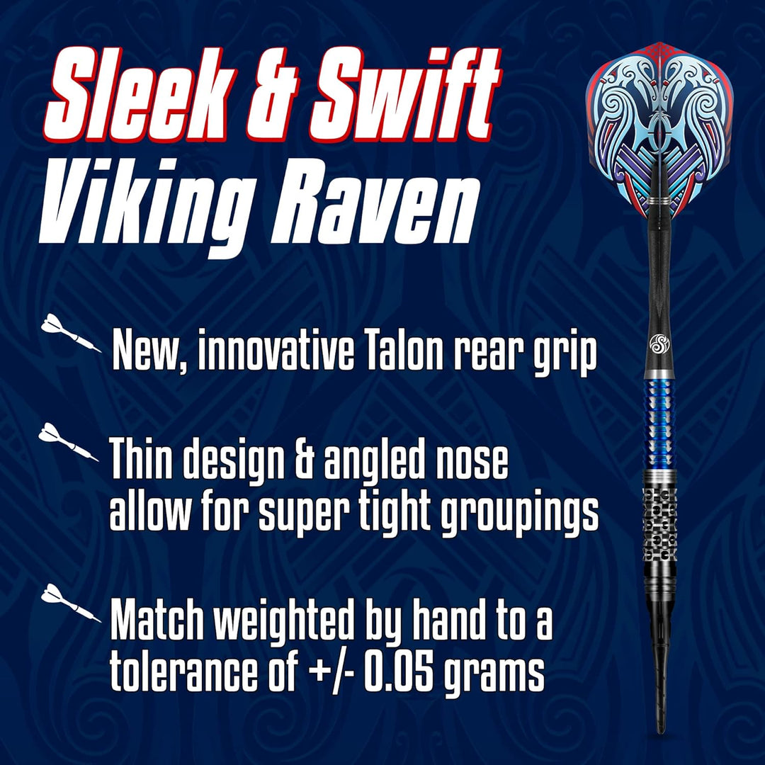 Shot Soft Darts Boris Koltsov Viking Raven 90% Tungsten Softtip Darts Softdart Dartpfeile (18 Gramm)