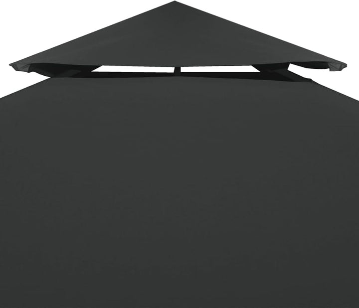 yorten 2-Stufiges Pavillondach Ersatzdach PVC-Beschichtung Wasserdicht Anthrazit 310 g/m² 4 x 3 m fü