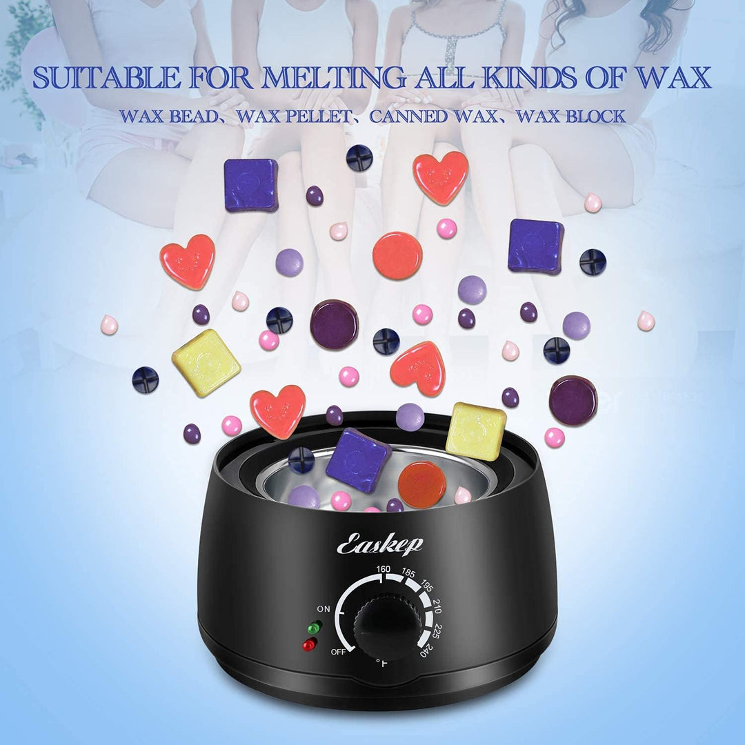 Easkep Wachswärmer Waxing Set mit 500g Wachsbohnen- Warm Wax Set wachsmaschine enthaarung set - Waxi