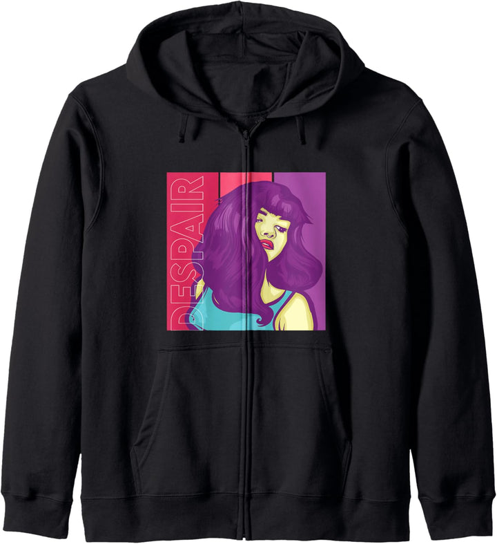 Verzweiflung Gothic Mädchen Ästhetische Pastell Gothic Kapuzenjacke