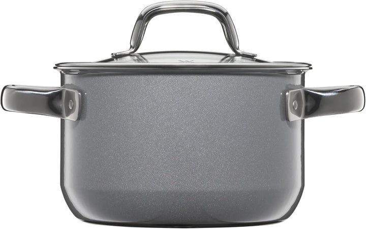 WMF Fusiontec Mineral Kochtopf klein 16 cm, Glasdeckel, Fleischtopf Induktion 1,3l, High-Tech Kerami