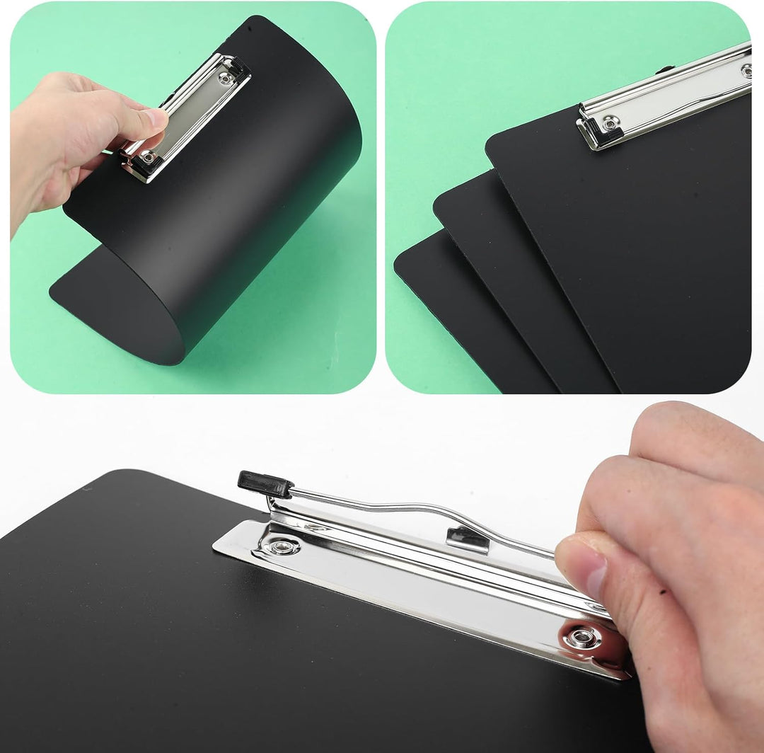 7 Stück Klemmbrett A4, Clipboard A4 Klemmbrettmappe mit Clip, Kunststoff Klemmbretter, Schreibbrett