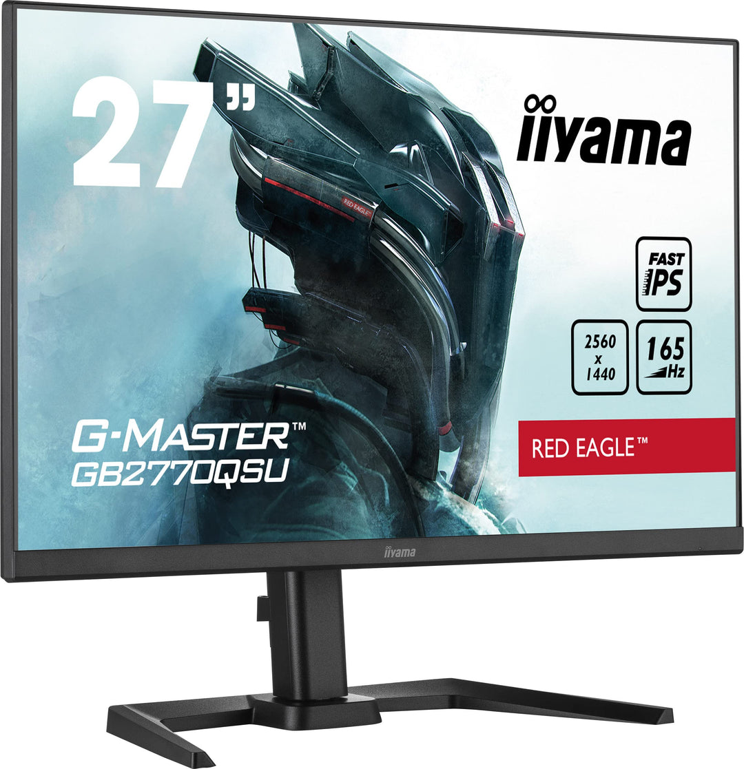 iiyama G-MASTER Red Eagle GB2770QSU-B5 68,5cm 27 Zoll Fast-IPS LED Gaming Monitor WQHD HDMI DP USB3.