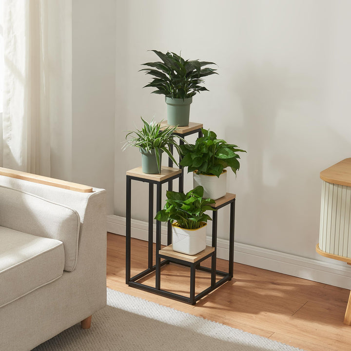 [en.casa] Blumentreppe Ameland Pflanzenständer Pflanzentreppe indoor Blumenständer Pflanzenregal Met