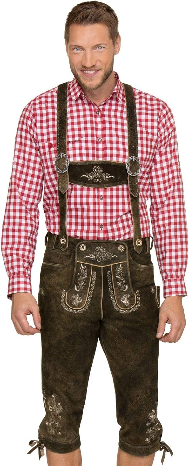 Stockerpoint Herren Lederhose 44 Braun (Bison), 44 Braun (Bison)