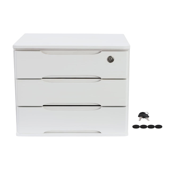 Schubladenbox Schreibtisch, Box Abschliessbar 5kg Tungholz Mit 5-Stufiger Organizer Schlüssel Anti-R