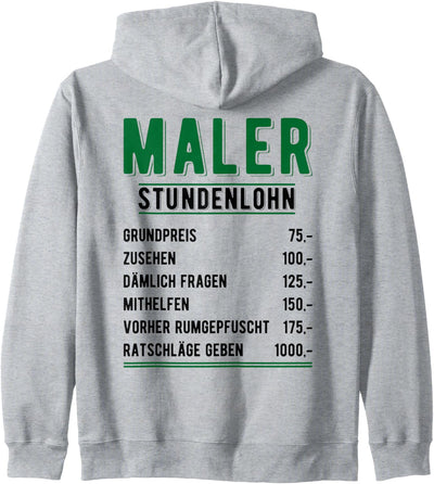 Maler Stundenlohn Spruch für Handwerker im Einsatz Handwerk Kapuzenjacke