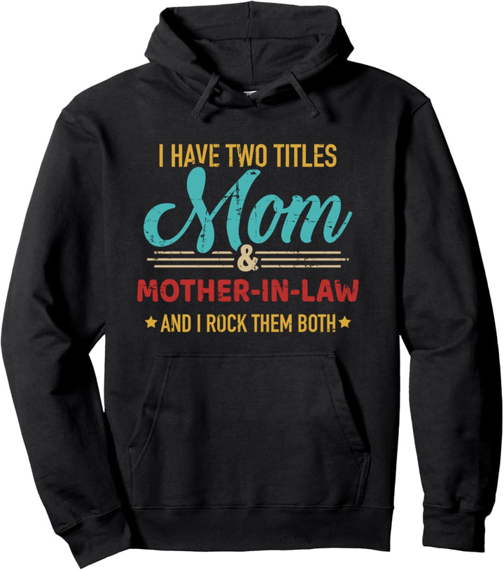 Zwei Titel Mama und Schwiegermama vintage retro Pullover Hoodie