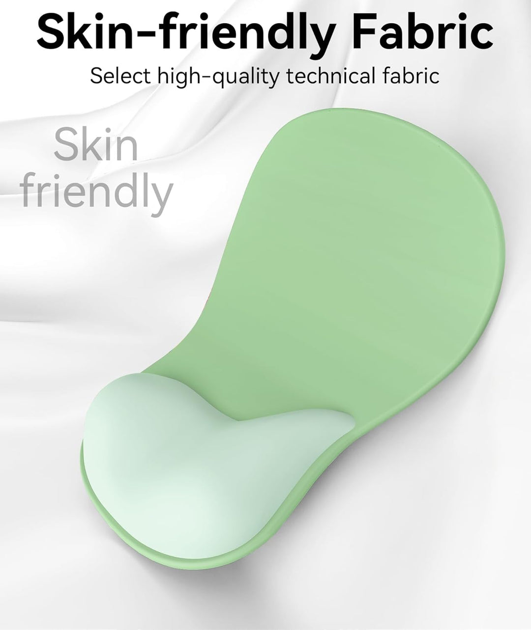 Mauspad mit Gelkissen,Ergonomisches Mousepad mit handauflage mit weichem Gelpolster,Rutschfester Bas