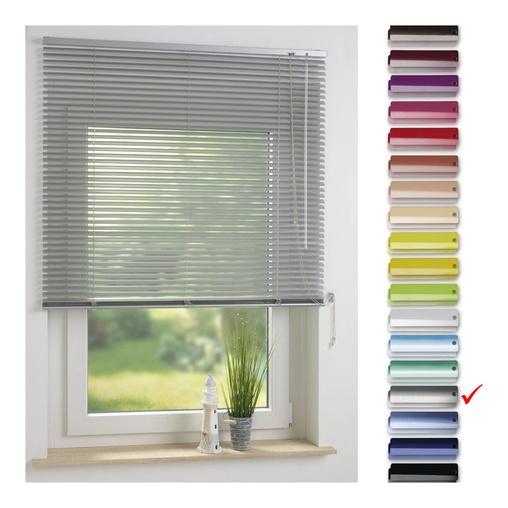 Liedeco | Aluminium-Jalousie | Silber B80cm x H160cm