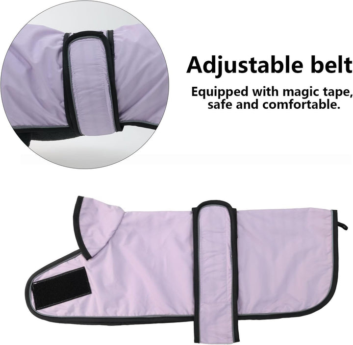 Geyecete Hunde Regenmantel,Einstellbar Wasserdicht Hundejacke für Dackel,Regenmantel mit reflektiere