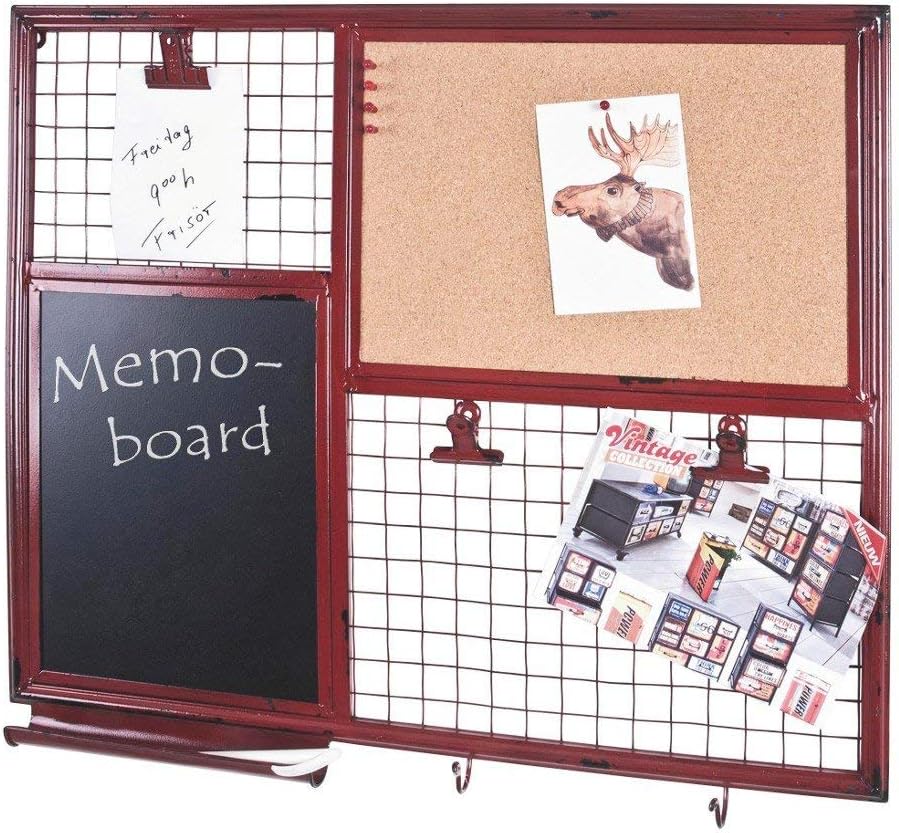 HAKU Möbel Memoboard, Kork, rot, B 65 x T 6 x H 57 cm 65 x 6 x 57 cm, 65 x 6 x 57 cm