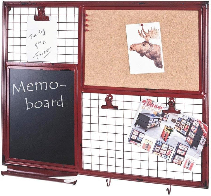 HAKU Möbel Memoboard, Kork, rot, B 65 x T 6 x H 57 cm 65 x 6 x 57 cm, 65 x 6 x 57 cm