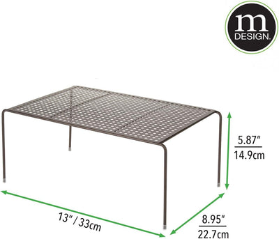 mDesign 2er-Set Geschirrablage für die Küche – freistehendes Tellerregal aus Metall – grosses Küchen