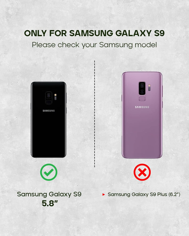 Porter Riley - Lederhülle für Samsung Galaxy S9. Premium Echtleder Standhülle/Cover/Brieftasche mit