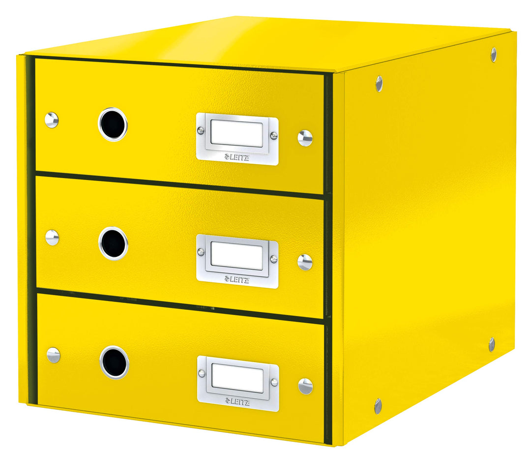 Leitz Click & Store Schubladenset, 3 Schubladen, A4, gelb, 60480016 3 Schubladen Gelb, 3 Schubladen